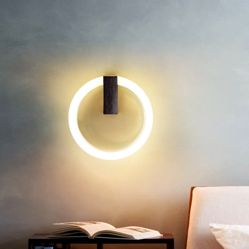 Acrilico Halo Ala Ala a forma di parete Sconcetto Minimalista LED Montate Accensione per camera da letto
