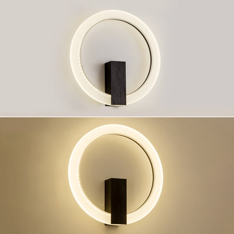 Acrilico Halo Ala Ala a forma di parete Sconcetto Minimalista LED Montate Accensione per camera da letto
