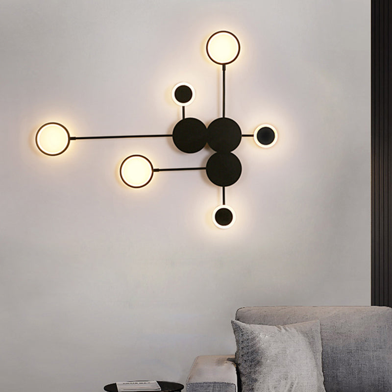 Sputnik Wall Sconce Postmodern Metal 6-Head Living Room Wall Mounted Light