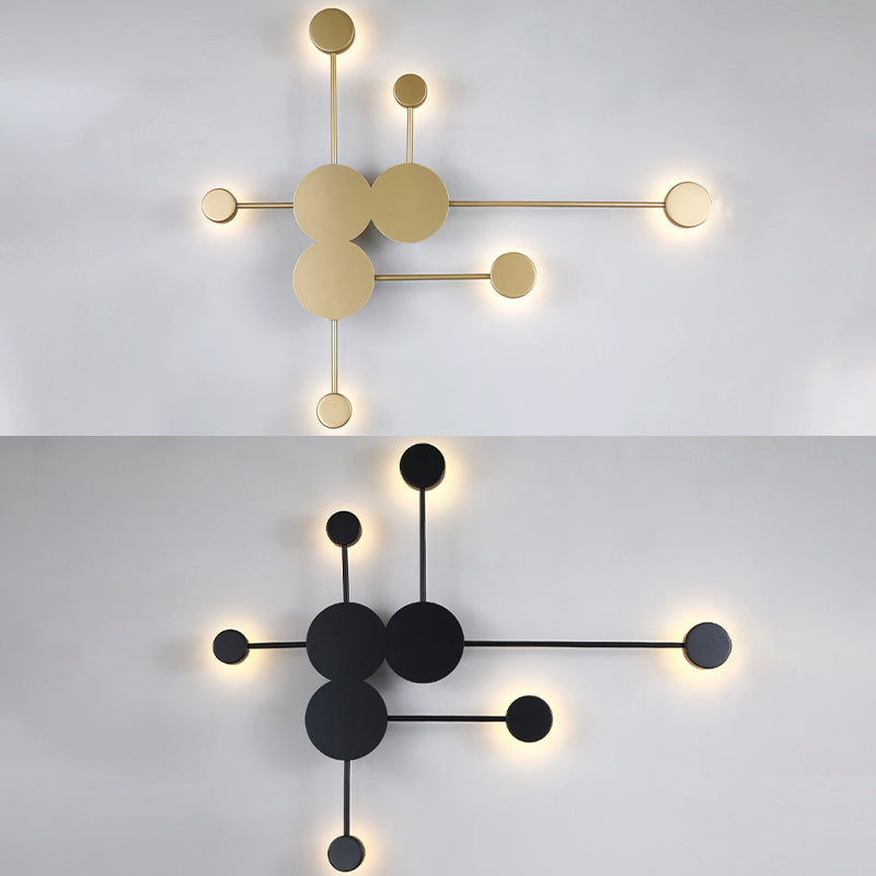 Sputnik Wall Sconce Postmodern Metal 6-Head Living Room Wall Mounted Light