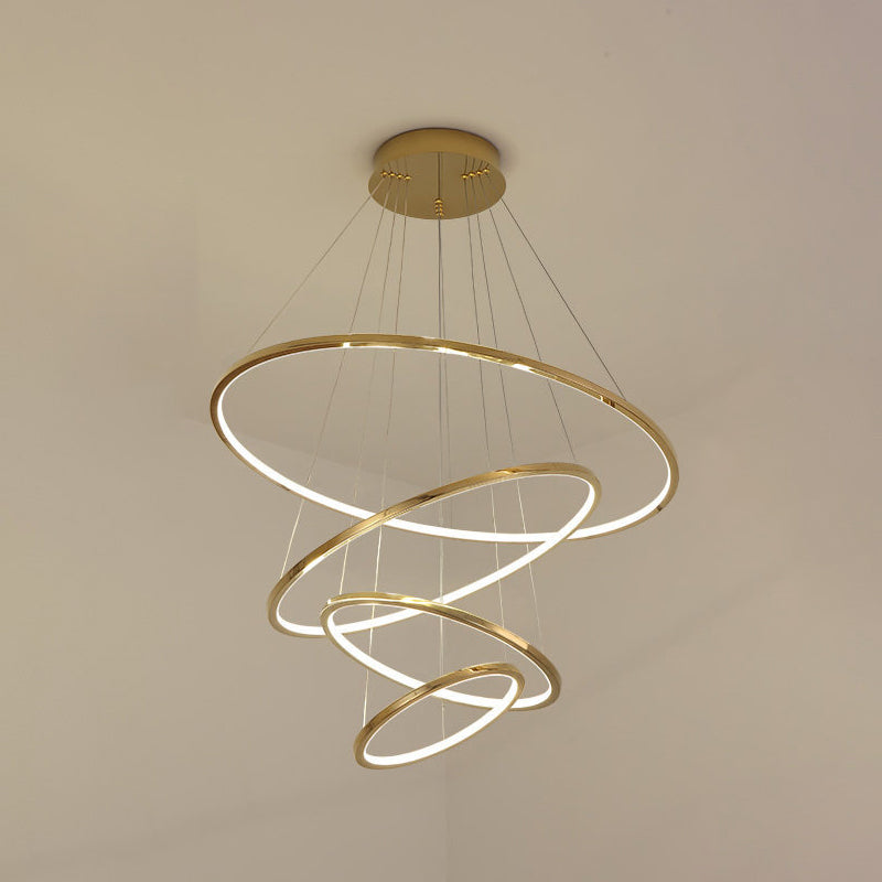 Modern Multi-Tier Chandelier Light Fixtures Restaurant Hanging Chandelier with Acrylic Shade