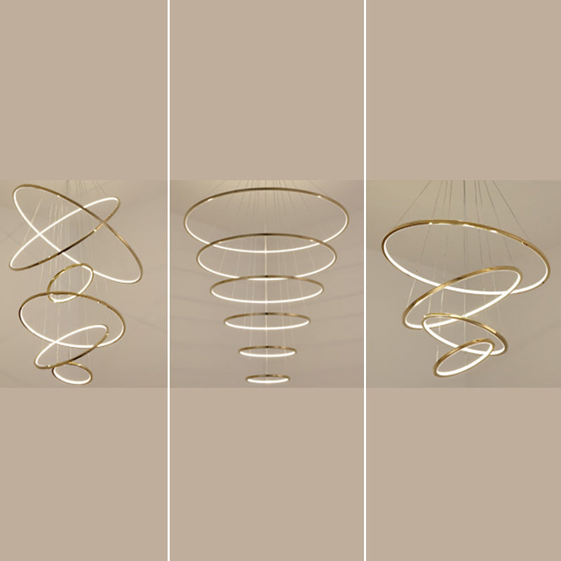 Modern Multi-Tier Chandelier Light Fixtures Restaurant Hanging Chandelier with Acrylic Shade