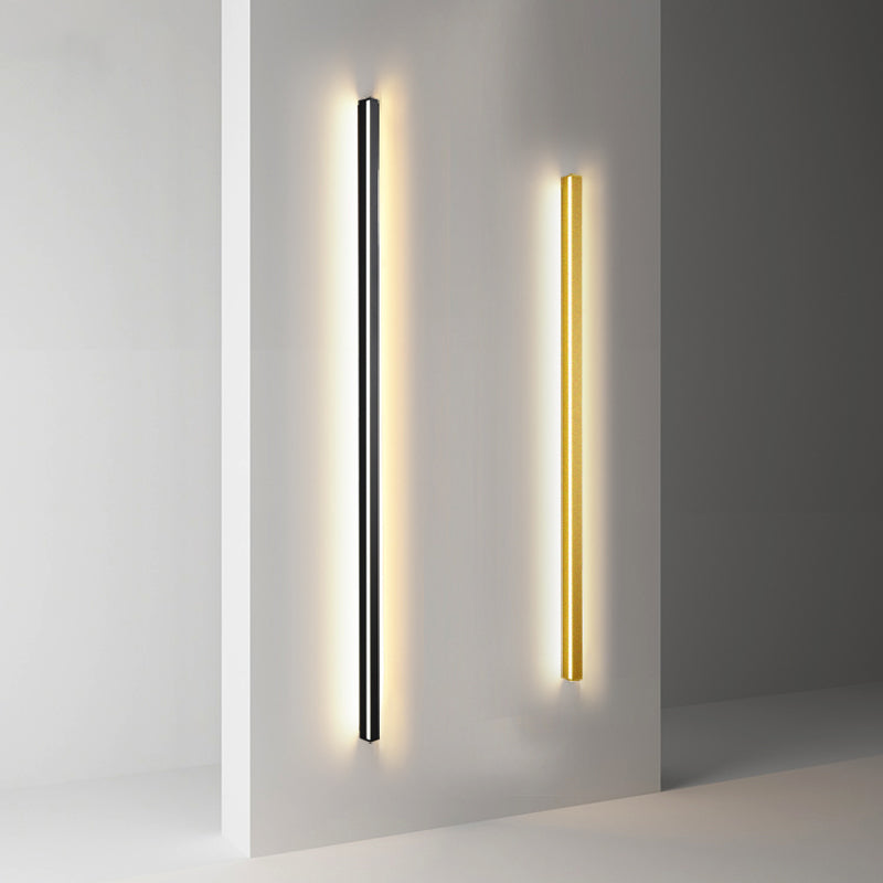 Bar Shaped Wall Sconce Light Minimalist Metal LED Wall Mounted Lamp over Bed