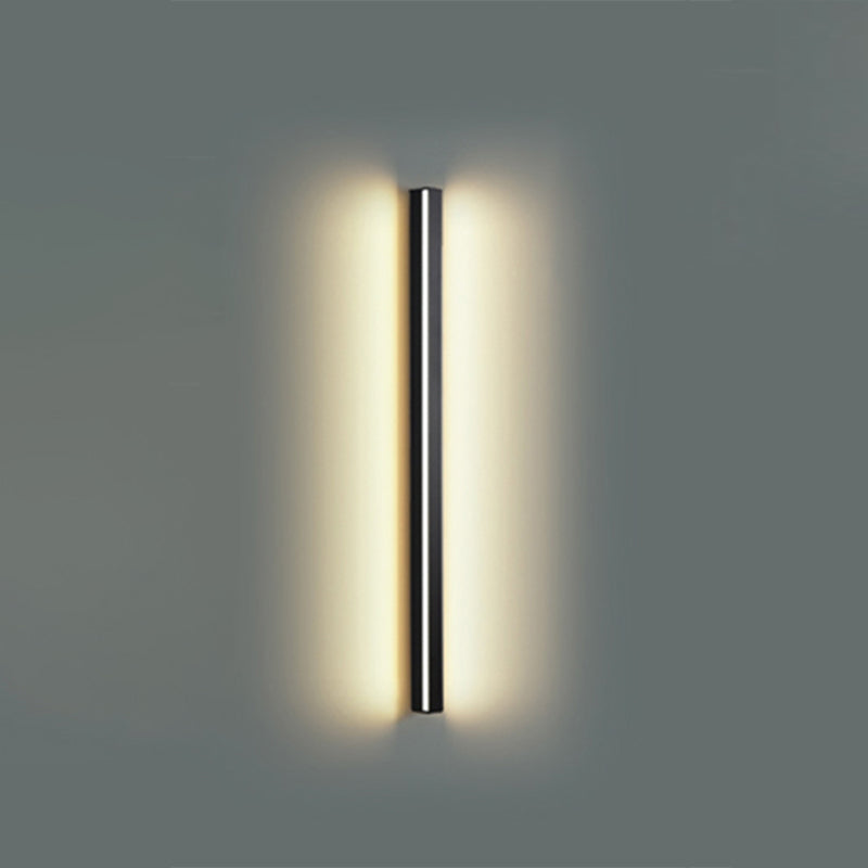 Bar Shaped Wall Sconce Light Minimalist Metal LED Wall Mounted Lamp over Bed