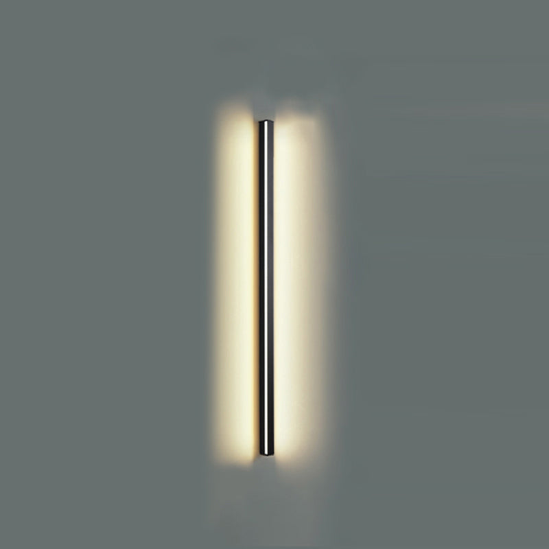 Bar Shaped Wall Sconce Light Minimalist Metal LED Wall Mounted Lamp over Bed