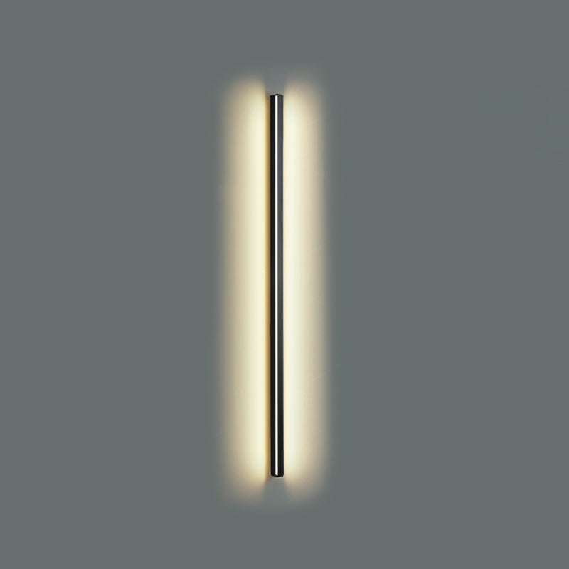 Bar Shaped Wall Sconce Light Minimalist Metal LED Wall Mounted Lamp over Bed