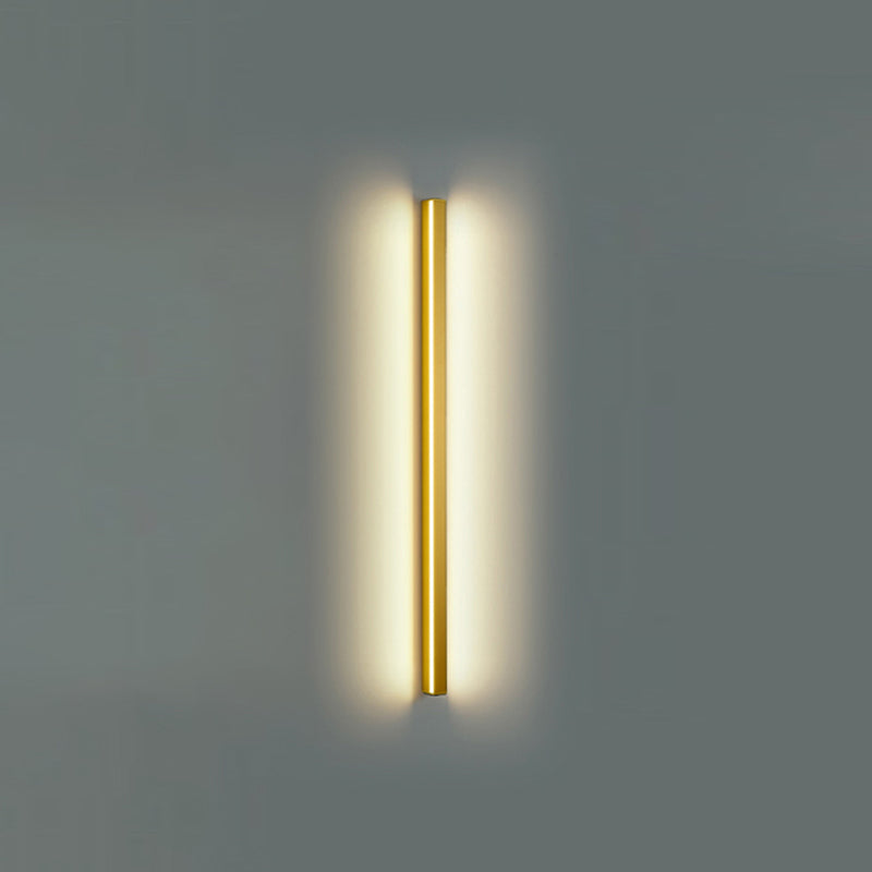 Bar Shaped Wall Sconce Light Minimalist Metal LED Wall Mounted Lamp over Bed