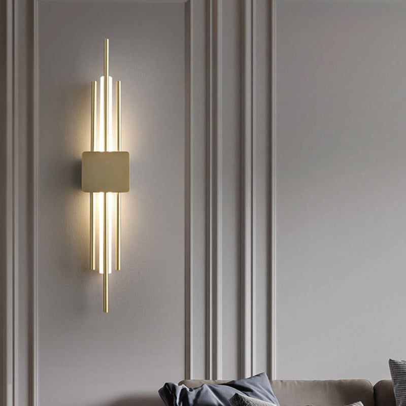 Luz de pared de la sala de estar Luz posmoderna Copper 2 luces Luz de montaje de pared lámpara de montaje