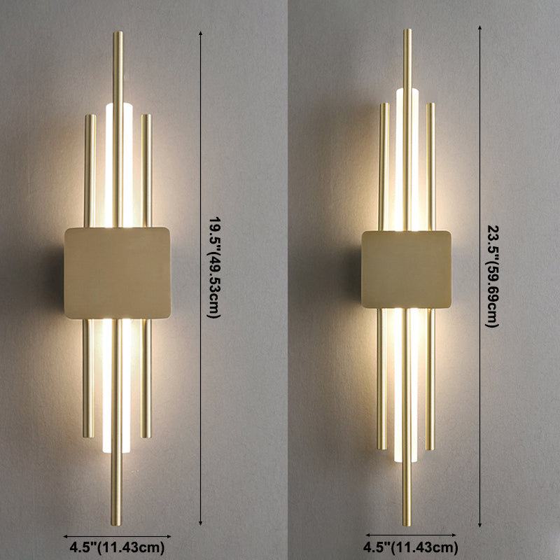 Luz de pared de la sala de estar Luz posmoderna Copper 2 luces Luz de montaje de pared lámpara de montaje