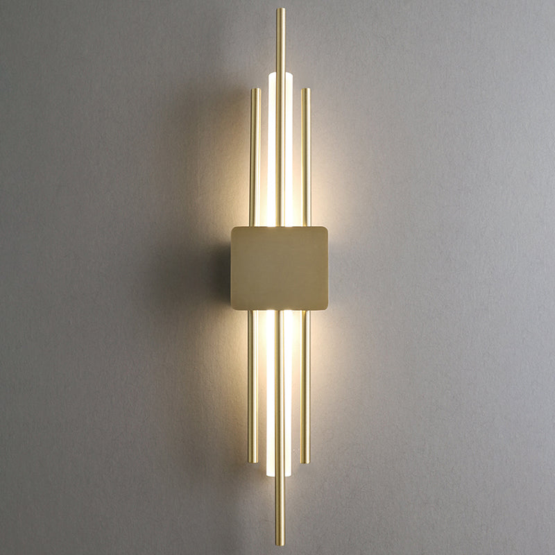 Luz de pared de la sala de estar Luz posmoderna Copper 2 luces Luz de montaje de pared lámpara de montaje