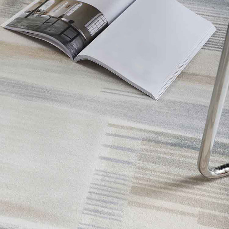 Modern beige vloerkleed kleurblok polyester vloerkleed antislip rug voor woondecoratie