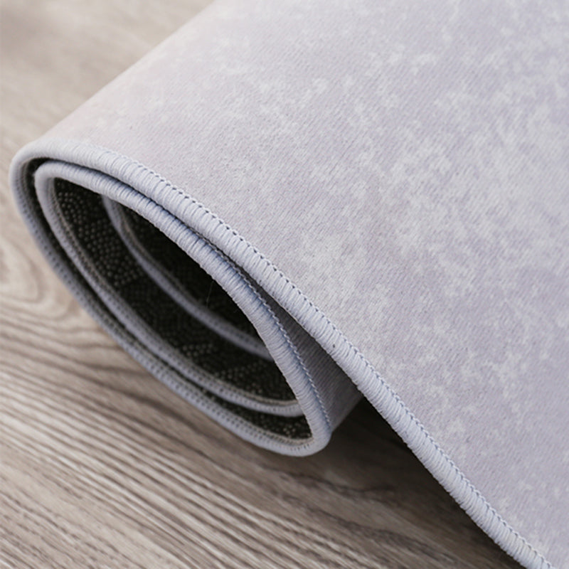 Grey Stripe Pattern Area Rug Modern Polyester Area Carpet Stain Resistant Rug for Living Room