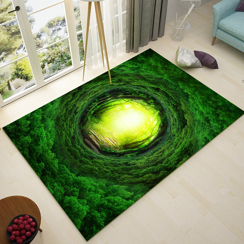 Yellow Modern Carpet Polyester Sunflower Carpet Stain Resistant Carpet for Living Room