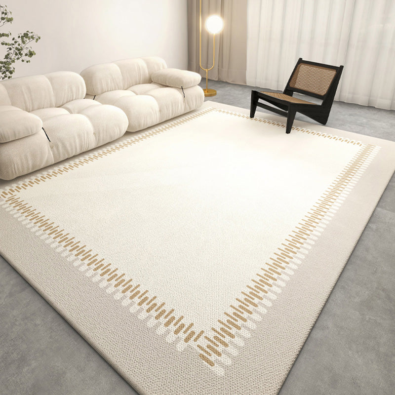 Tapis moderne Beige, bloc de couleurs, en Polyester, antidérapant, pour la décoration de la maison