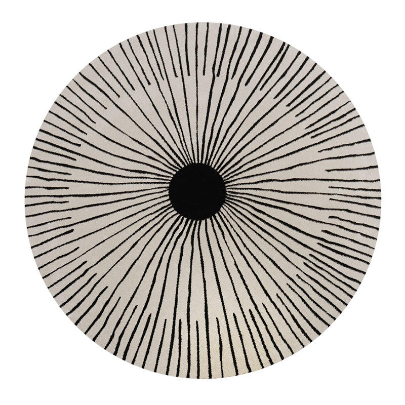 Chic Stripe Pattern Area Rug Modern Polyester Area Carpet Anti-Slip Washable Rug for Home Decor