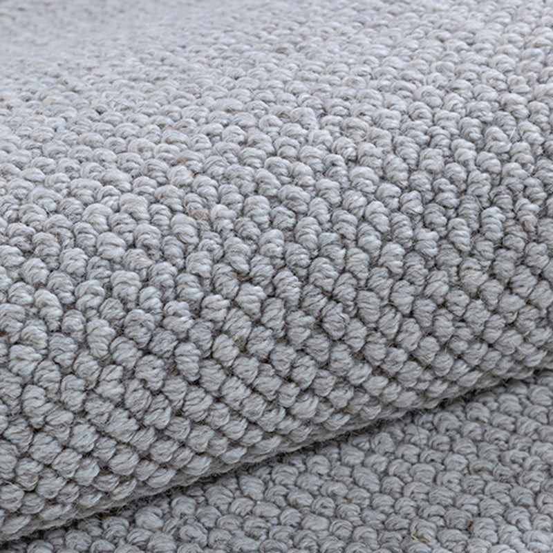 Grauer moderner Teppich aus einfarbigem Polyester, rutschfester Teppich für die Inneneinrichtung
