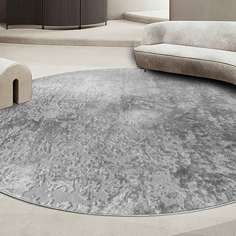 Stylish Grey Modern Area Rug Polyester Rug Easy Care Washable Carpet for Home Decor