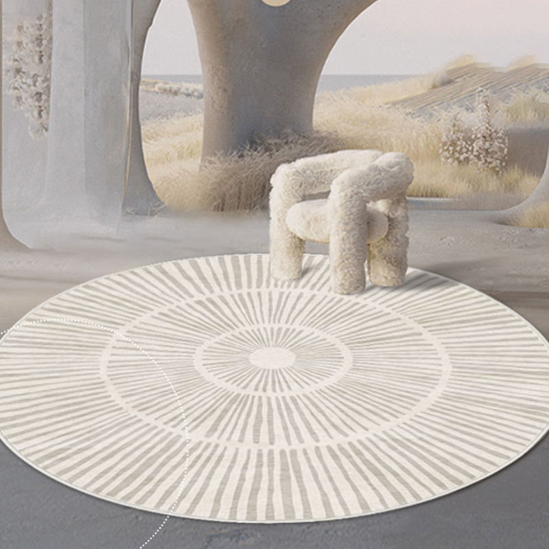 Chic Modern Area Carpet Stripe Pattern Polyester Area Rug Stain Resistant Rug for Home Decor