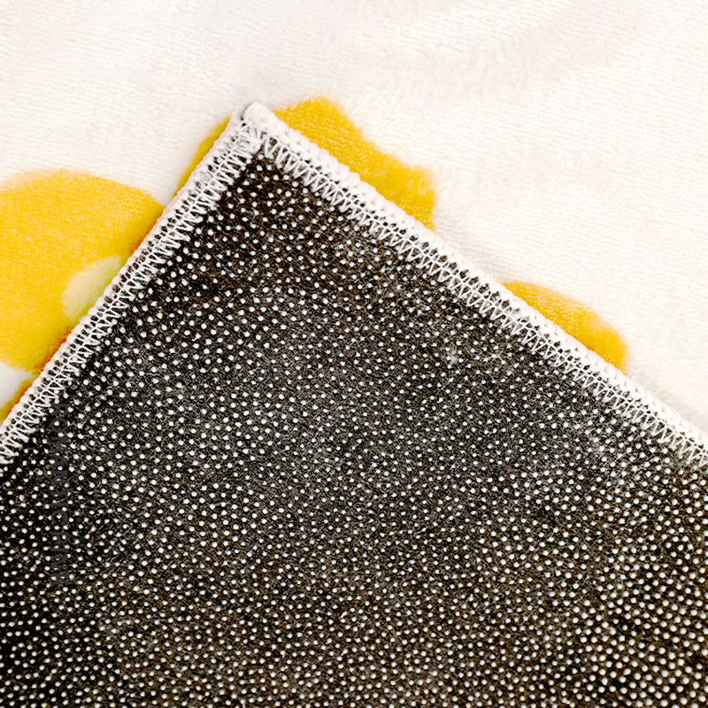 Yellow Modern Carpet Polyester Lemon Carpet Non-Slip Backing Carpet for Living Room