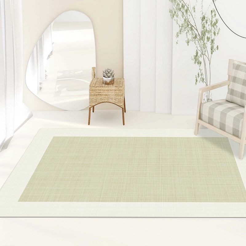 Modern Color Block Area Rug Green Polyester Area Carpet Non-Slip Backing Rug for Living Room