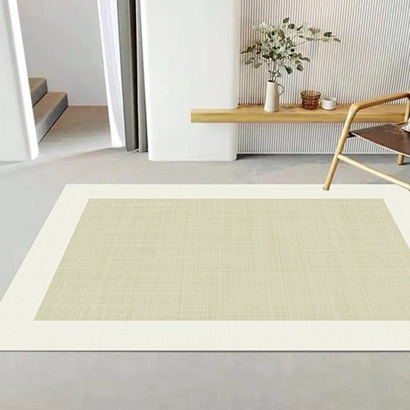 Modern Color Block Area Rug Green Polyester Area Carpet Non-Slip Backing Rug for Living Room