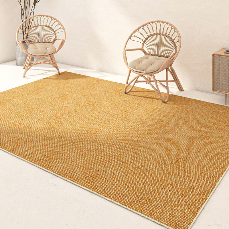 Tapis moderne Beige, couleur Pure, en Polyester, avec envers antidérapant, pour la décoration de la maison