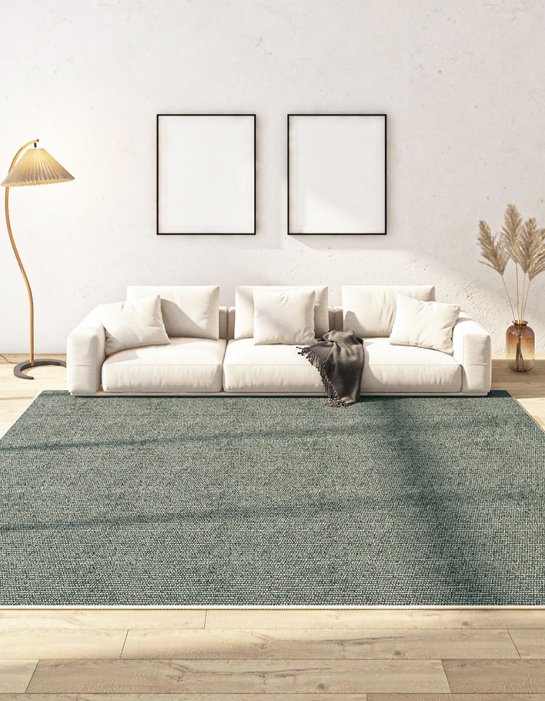 Tapis moderne Beige, couleur Pure, en Polyester, avec envers antidérapant, pour la décoration de la maison