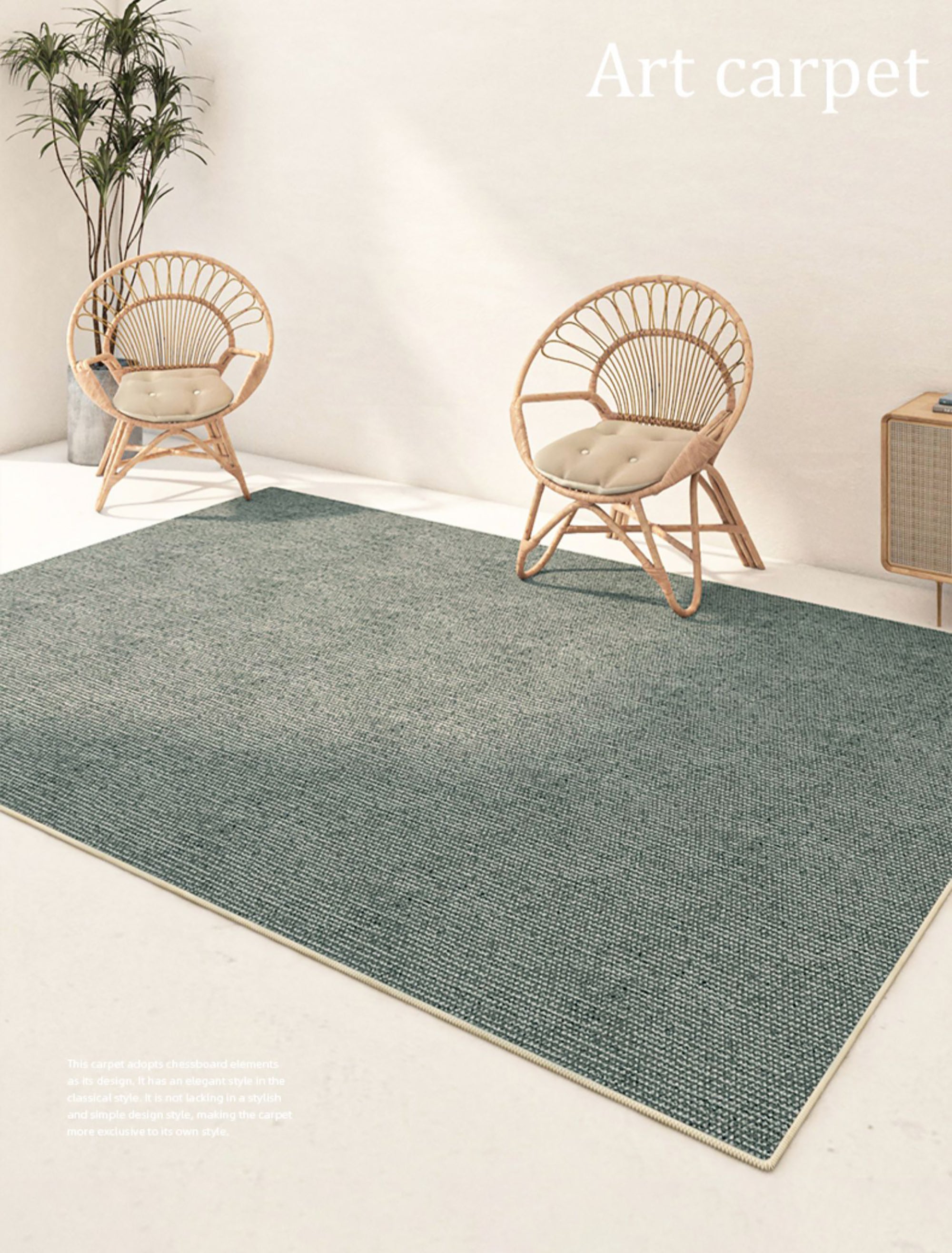 Tapis moderne Beige, couleur Pure, en Polyester, avec envers antidérapant, pour la décoration de la maison