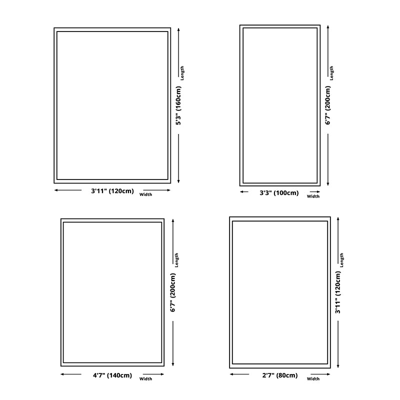 Blue Living Room Area Rug Moedern Geometric Pattern Area Carpet Anti-Slip Easy Care Rug