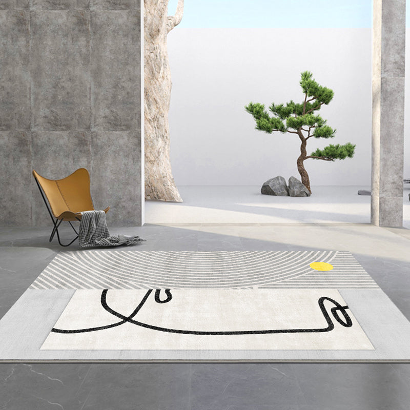 Tapis moderne à blocs de couleurs, en Polyester, résistant aux taches, pour l'intérieur, pour la décoration de la maison