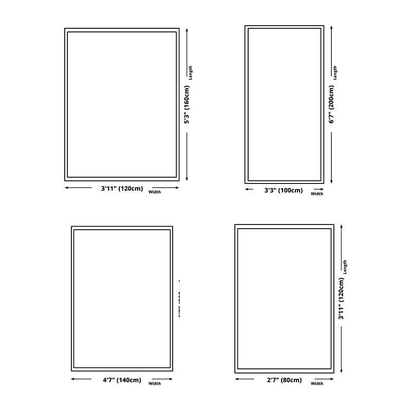 Chic Modern Area Carpet Geometric Pattern Polyester Area Rug Non-Slip Backing Rug for Home Decor