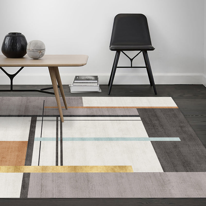 Modern Houndstooth Print Rug Polyester Area Carpet Stain Resistant Indoor Rug for Home Decoration