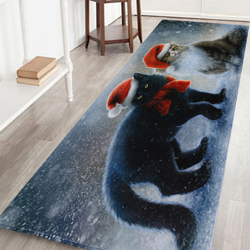 Red Simple Carpet Polyester Star Area Carpet Washable Carpet for Home Decor