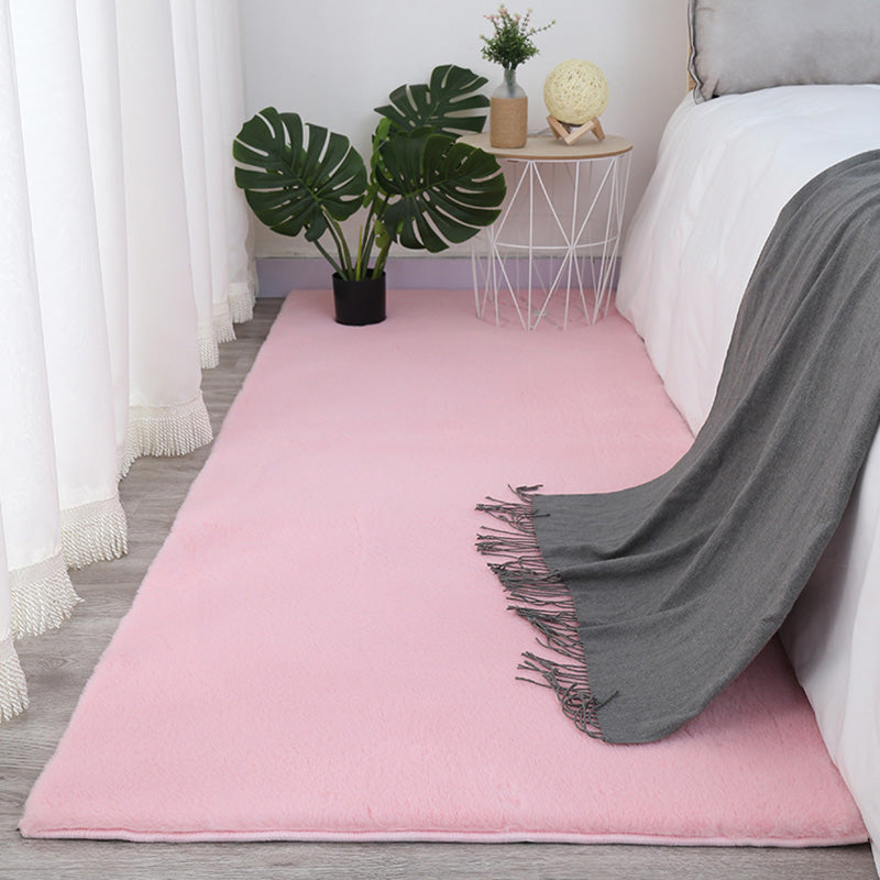 Contemporary Indoor Rug Simple Plain Area Rug Polyster Washable Anti-Slip Rug for Home Decor