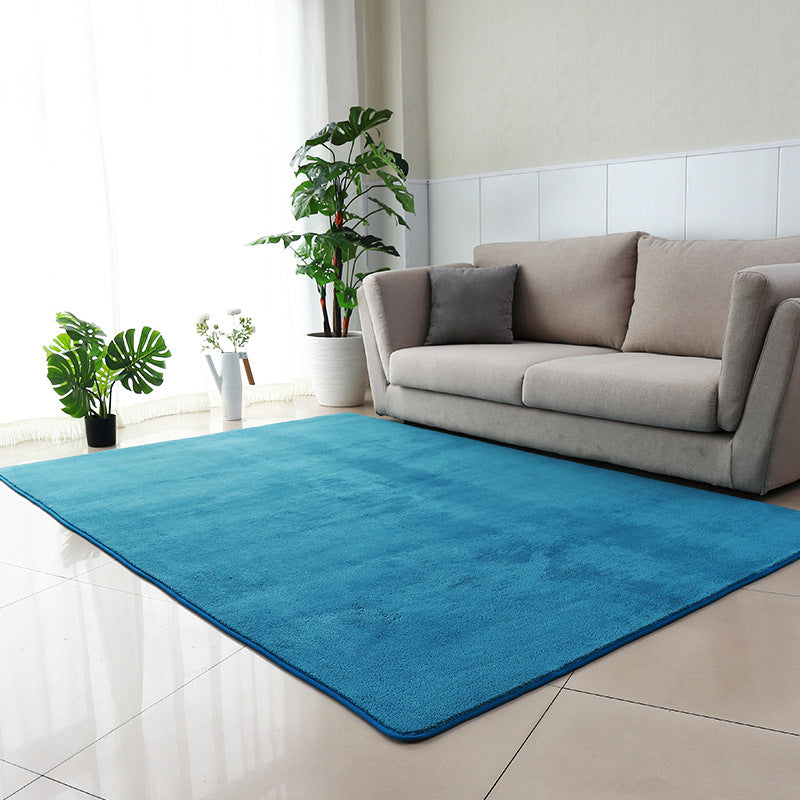Modern Solid Color Carpet Washable Area Rug Polyster Anti-Slip Area Carpet for Living Room