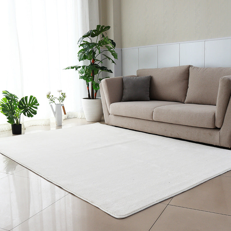 Modern Solid Color Carpet Washable Area Rug Polyster Anti-Slip Area Carpet for Living Room