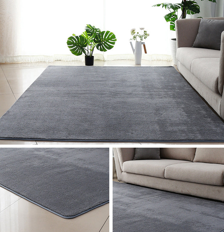 Modern Solid Color Carpet Washable Area Rug Polyster Anti-Slip Area Carpet for Living Room