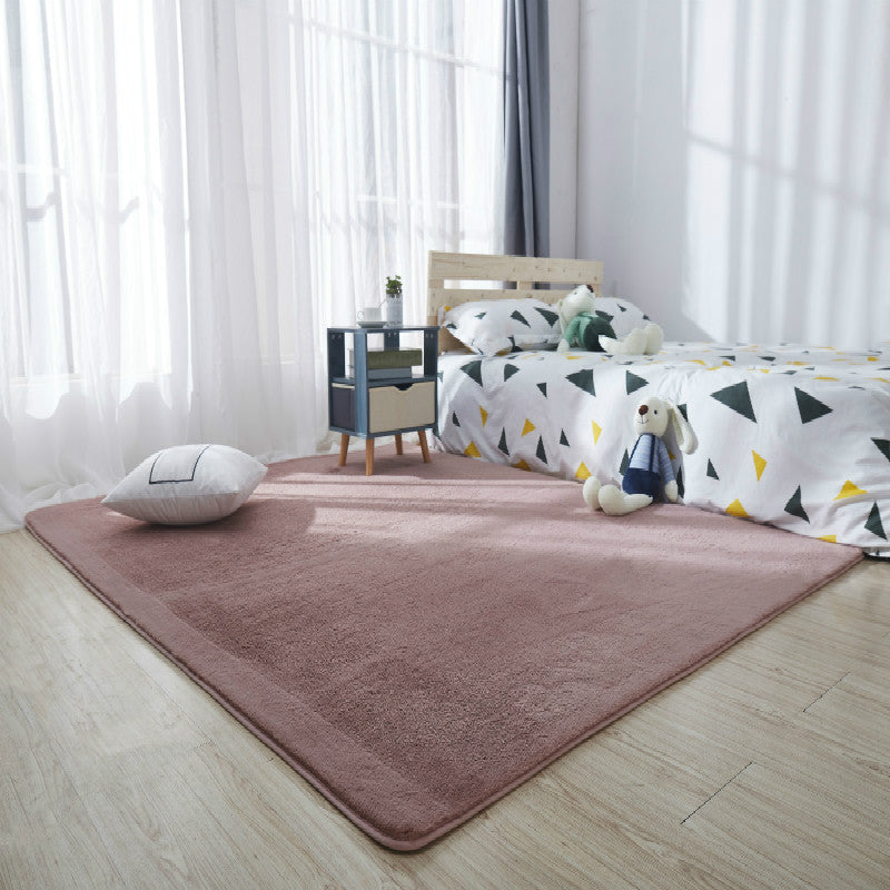 Tapis de loisirs de couleur de couleur solide du tapis de couleur unis en polyester avec support sans glissement