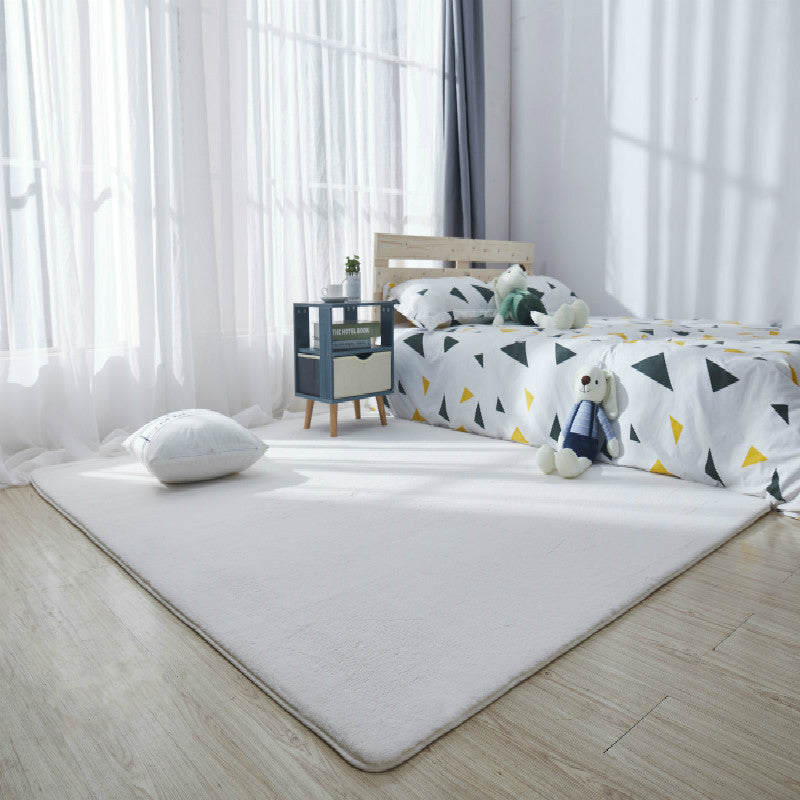 Tapis de loisirs de couleur de couleur solide du tapis de couleur unis en polyester avec support sans glissement