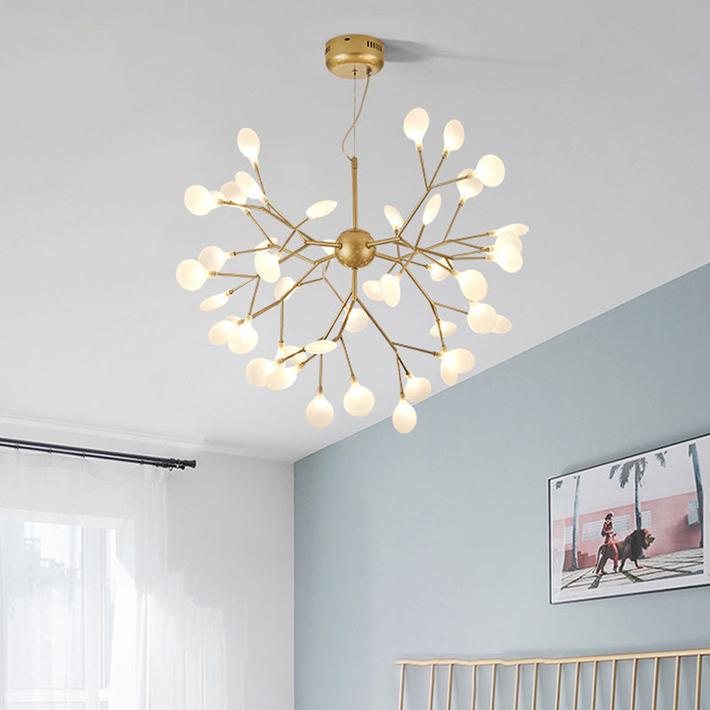 Gold Firefly Chandelier Modernist Metal Multi Lights Ceiling Chandelier for Living Room