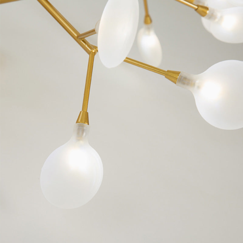 Gold Firefly Chandelier Modernist Metal Multi Lights Ceiling Chandelier for Living Room