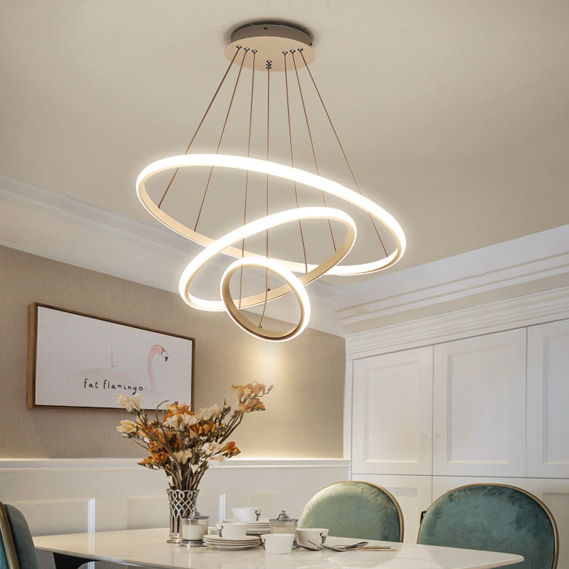 Multi-Tier Chandelier Light Fixtures Modern 3-Light Chandelier Pendant Lamp with Acrylic Shade