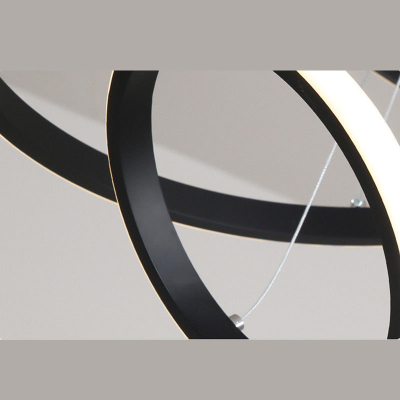 Multi-Tier Chandelier Light Fixtures Modern 3-Light Chandelier Pendant Lamp with Acrylic Shade