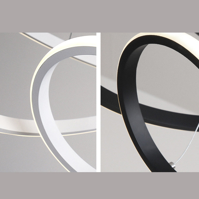 Multi-Tier Chandelier Light Fixtures Modern 3-Light Chandelier Pendant Lamp with Acrylic Shade