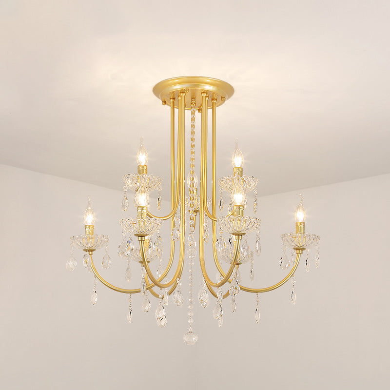 Lámpara de araña de velas iluminación de vidrio tradicional iluminación para restaurante