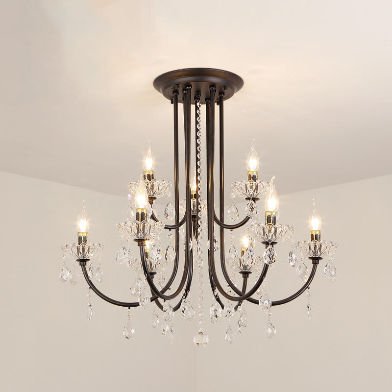 Lámpara de araña de velas iluminación de vidrio tradicional iluminación para restaurante