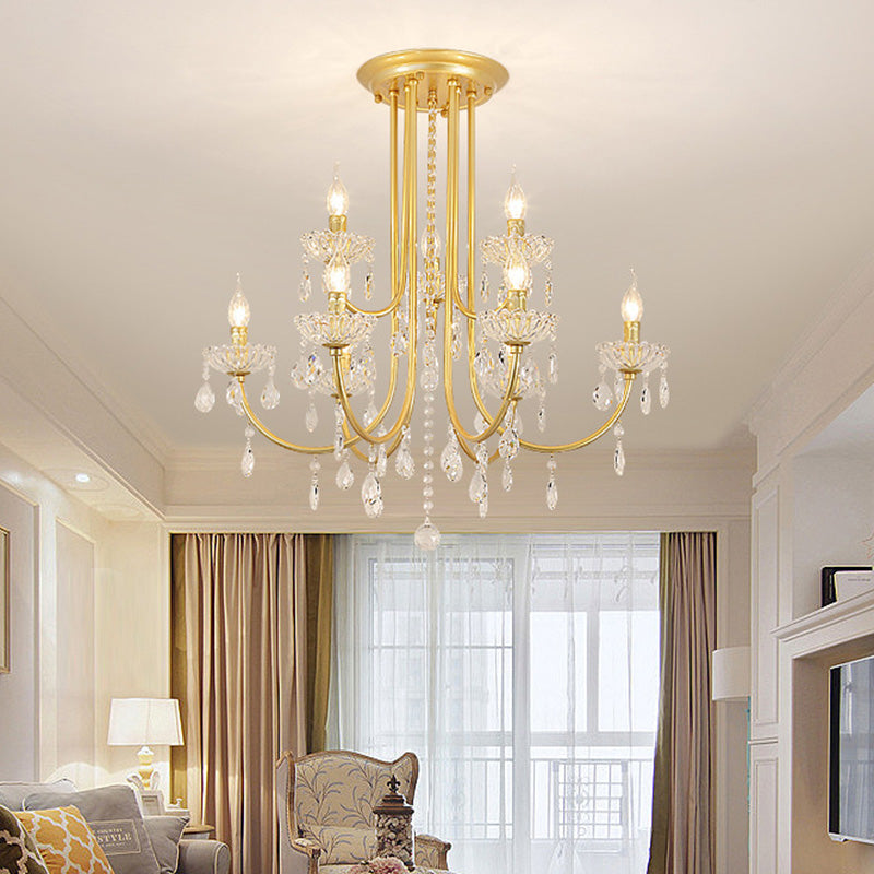 Lámpara de araña de velas iluminación de vidrio tradicional iluminación para restaurante