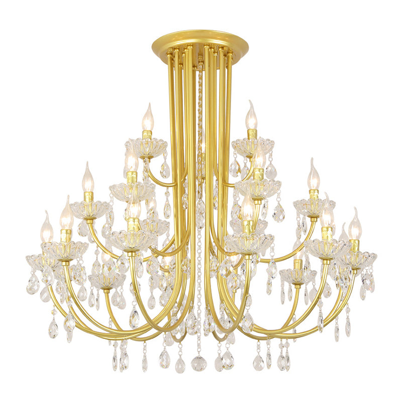 Lámpara de araña de velas iluminación de vidrio tradicional iluminación para restaurante