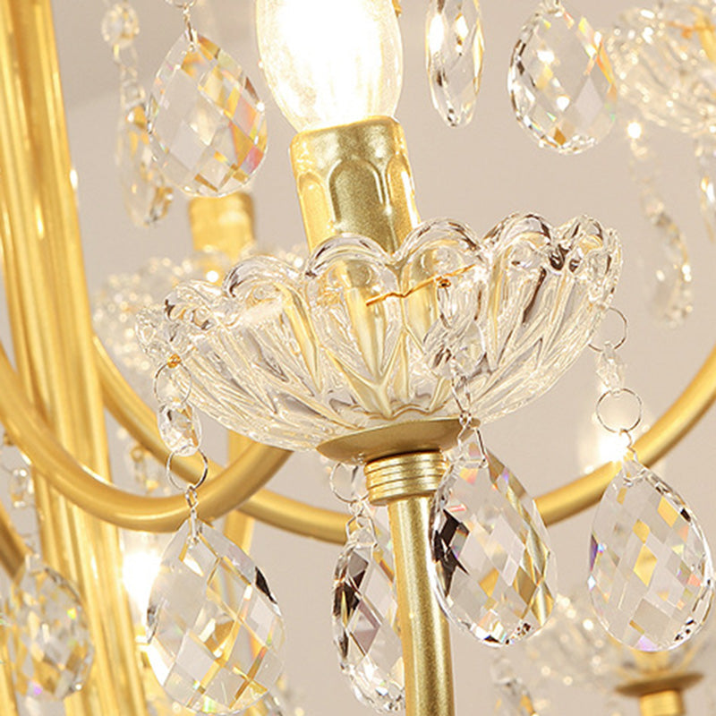 Lámpara de araña de velas iluminación de vidrio tradicional iluminación para restaurante