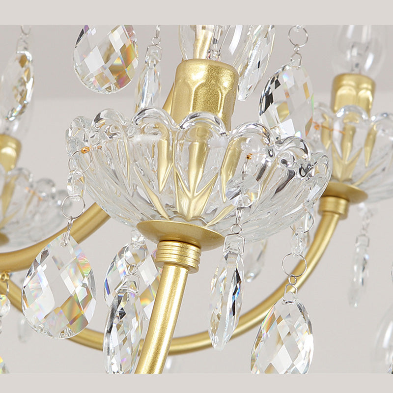 Lámpara de araña de velas iluminación de vidrio tradicional iluminación para restaurante